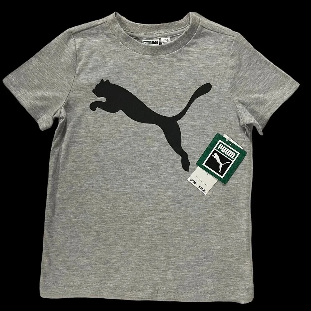 Puma Little Boys T-Shirt & Shorts Outfit Set Size 5 Blue-Black Short Sleeves‎ - Picture 2 of 4